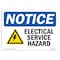 Signmission OSHA Notice Sign, 10" H, 14" W, Aluminum, Electrical Shock Hazard Sign With Symbol, Landscape OS-NS-A-1014-L-11698 - alternate 1